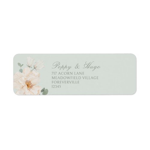 Light Green | Floral Wedding Return Address Label