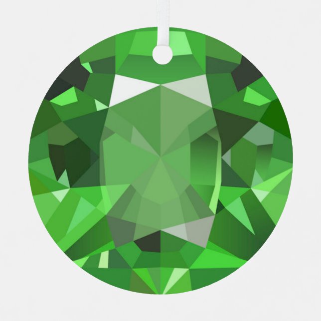 Light Green Gem Ornament (Front)