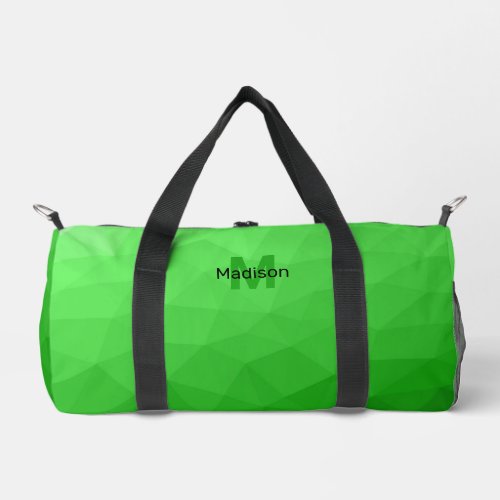 Light green geometric mesh pattern Monogram Duffle Bag
