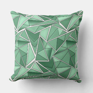 Light green geometric shapes modern  throw pillow