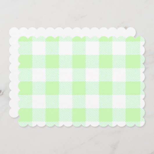 Light Green Gingham Check Pattern (Front/Back)