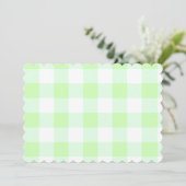 Light Green Gingham Check Pattern (Standing Front)
