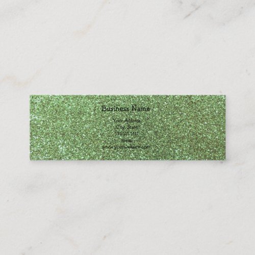 Light green glitter business card template