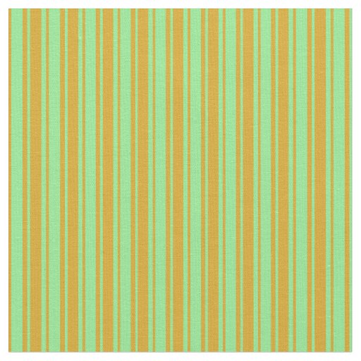 Light Green & Goldenrod Lines/Stripes Pattern Fabric