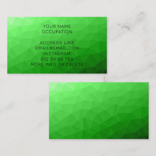 Light green gradient geometric mesh bright pattern business card
