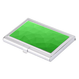 Light green gradient geometric mesh bright pattern business card case