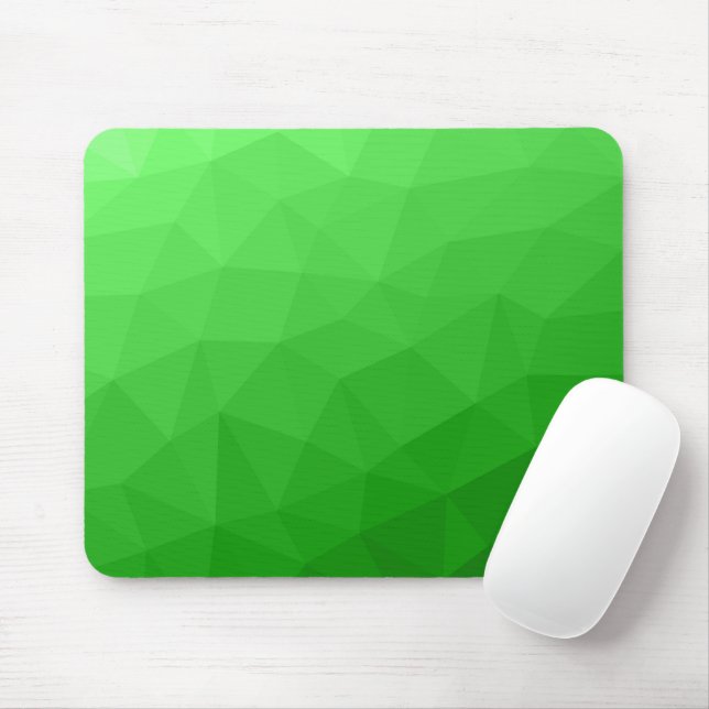 Light green gradient geometric mesh bright pattern mouse pad (With Mouse)