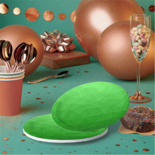 Light green gradient geometric mesh bright pattern paper plates