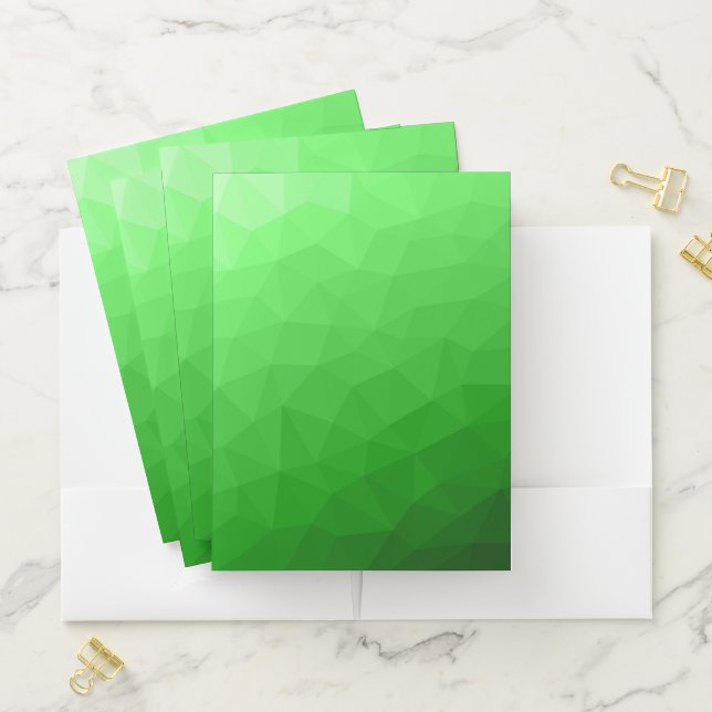 Light green gradient geometric mesh bright pattern pocket folder (In Situ)