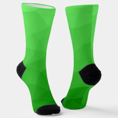 Light green gradient geometric mesh bright pattern socks