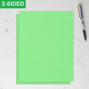 Light Green Grid Graph Paper Sheets (Full Pages) 