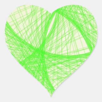 light green heart sticker