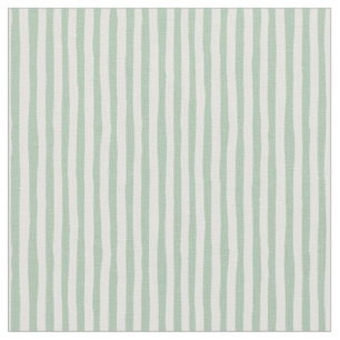 Light Green & Ivory Wonky Stripes Fabric