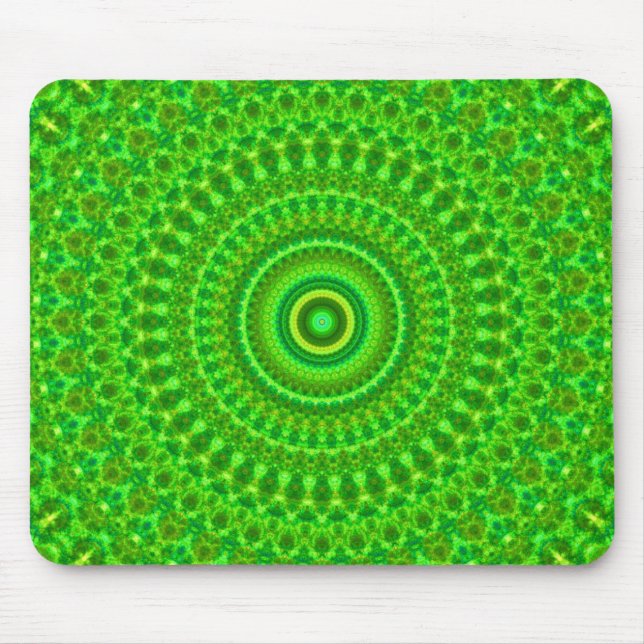 Light Green Kaleidoscope Mouse Pad (Front)