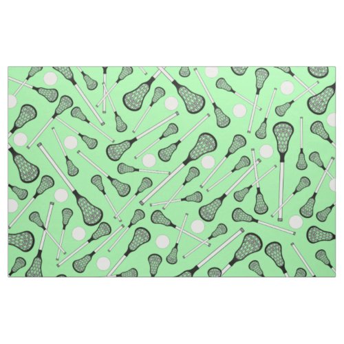 Light green lacrosse sticks pattern fabric