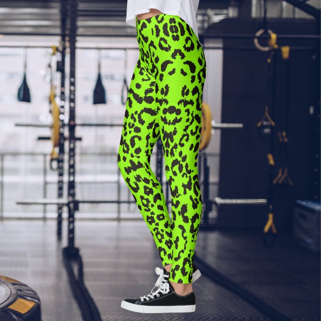 Light green Leopard Print | Tiger Print  Leggings (Creator Uploaded)
