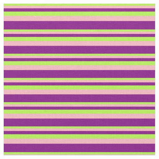 Light Green, Light Pink, and Purple Stripes Fabric