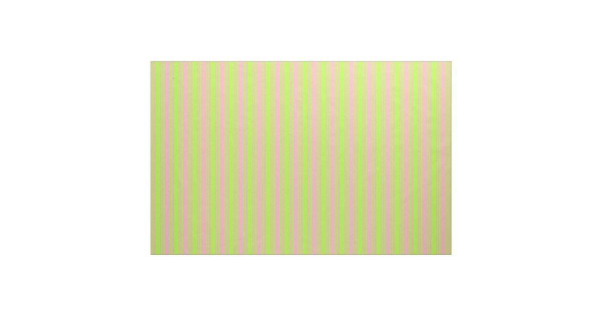 Light Green & Light Pink Colored Striped Pattern Fabric | Zazzle.com