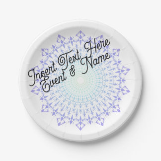 Light Green-Light Purple Diamond Edge Paper Plate