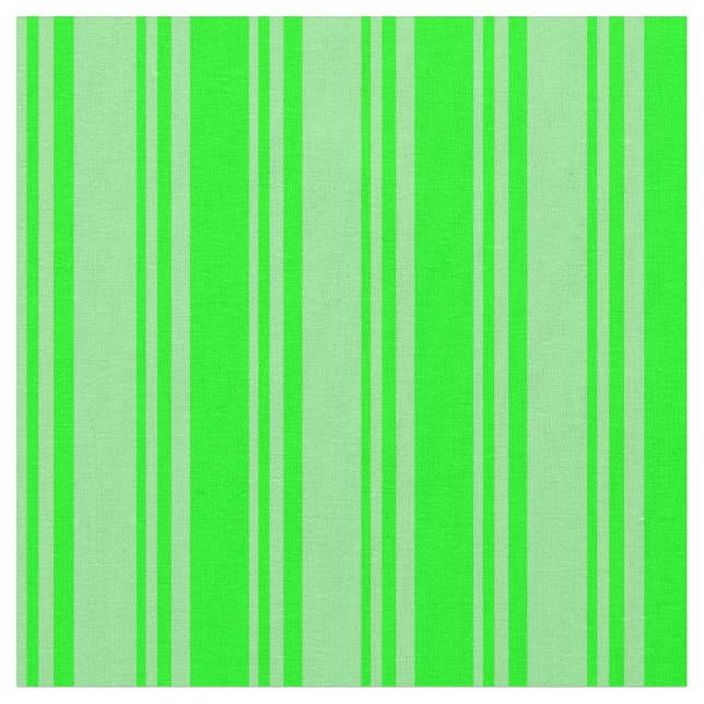 Light Green & Lime Colored Striped Pattern Fabric (Close Up)