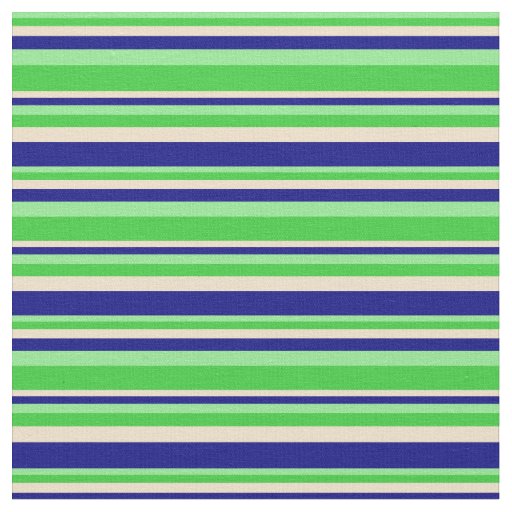 Light Green, Lime Green, Tan & Blue Pattern Fabric