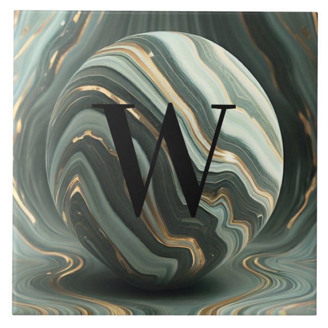 Light Green Marble Tile (Front)