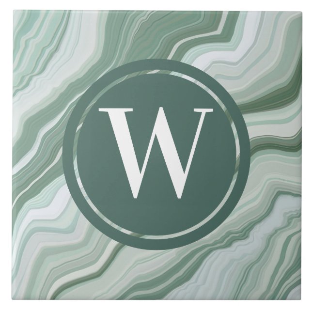 Light Green Marble Tile Sea Green Teal Stone (Front)