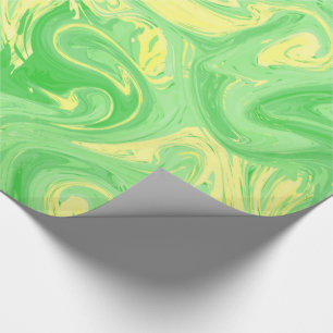 Light green marbled texture, rich ebru technique wrapping paper