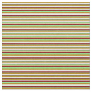 Light Green, Maroon, White, and Dark Goldenrod Fabric