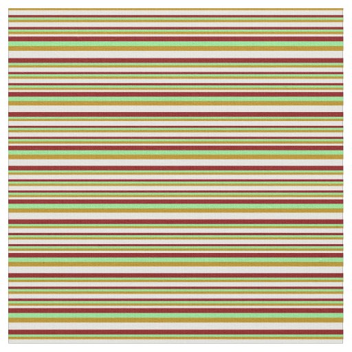 Light Green, Maroon, White, and Dark Goldenrod Fabric