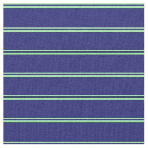 Light Green & Midnight Blue Stripes Pattern Fabric