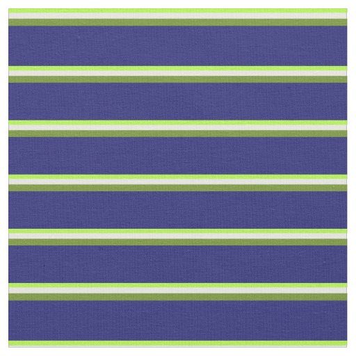 Light Green, Mint Cream, Green, and Midnight Blue Fabric