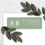 Light Green Monogrammed Wedding Return Address Label<br><div class="desc">Minimal Simple Light Green Monogrammed Wedding Return Address Labels. This modern wedding or any event address label design is simple and elegant with a plain solid background and trendy elegant couples monogram. Shown in the new Wedding Color. The Minimal Solid Color Wedding collection is sure to make your wedding memorable...</div>