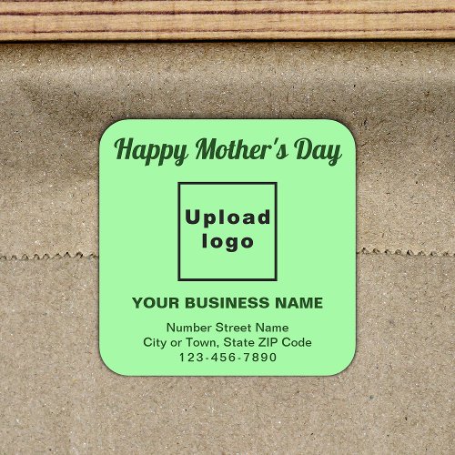 Light Green Mothers Day Business Square Sticker
