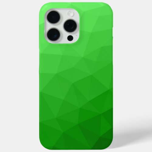 Light green ombre gradient geometric mesh pattern iPhone 15 pro max case