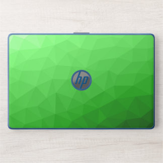 Light green ombre gradient geometric mesh pattern HP laptop skin
