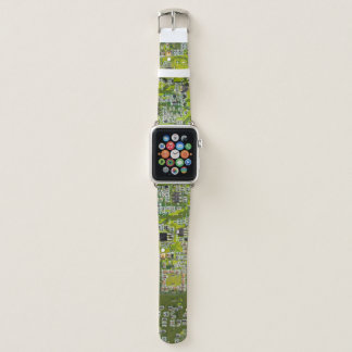 Light Green PCB Circuit Board Design for IT Pros Apple Watch Band