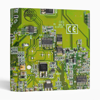 Light Green PCB Circuit Board Design for IT Pros Binder