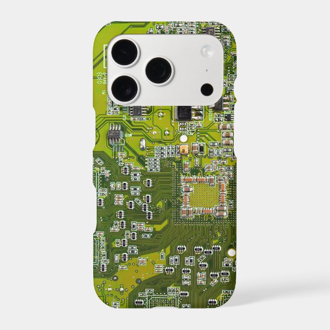 Light Green PCB Circuit Board Design for IT Pros Case-Mate iPhone Case (Back)