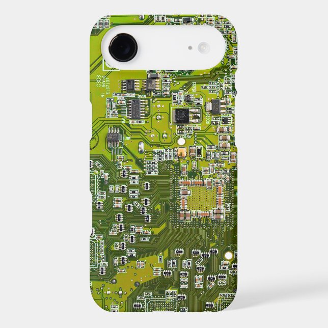 Light Green PCB Circuit Board Design for IT Pros Case-Mate iPhone Case (Back)