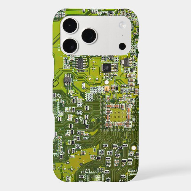 Light Green PCB Circuit Board Design for IT Pros Case-Mate iPhone Case (Back)