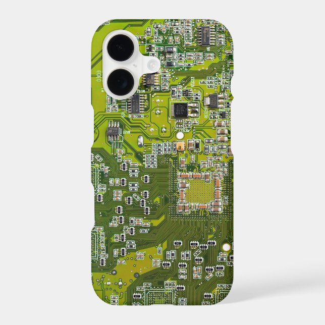 Light Green PCB Circuit Board Design for IT Pros Case-Mate iPhone Case (Back)