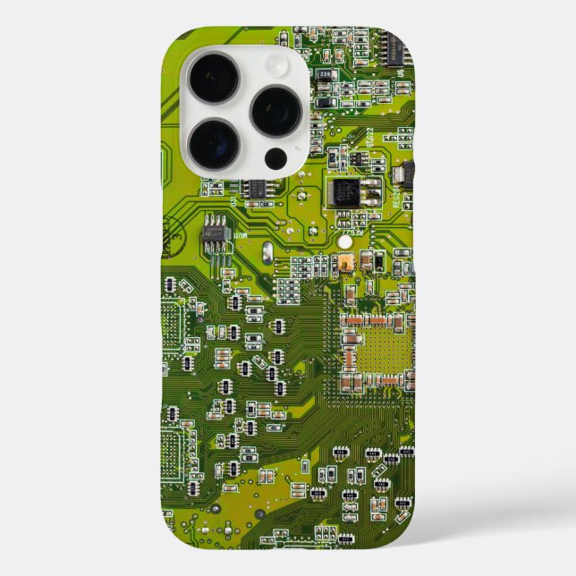 Light Green PCB Circuit Board Design for IT Pros Case-Mate iPhone Case (Back)
