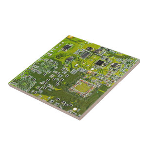 Light Green PCB Circuit Board Design for IT Pros Ceramic Tile