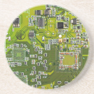 Light Green PCB Circuit Board Design for IT Pros Coaster