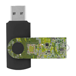 Light Green PCB Circuit Board Design for IT Pros Flash Drive