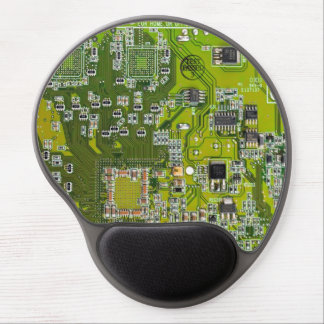 Light Green PCB Circuit Board Design for IT Pros Gel Mouse Pad