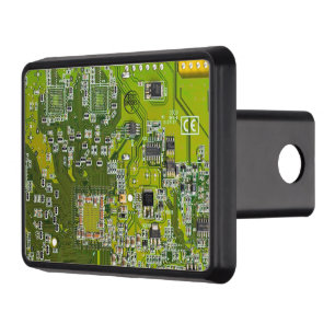 Light Green PCB Circuit Board Design for IT Pros Hitch Cover