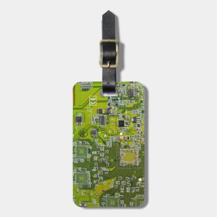 Light Green PCB Circuit Board Design for IT Pros Luggage Tag