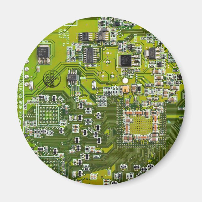 Light Green PCB Circuit Board Design for IT Pros Magnet (Front)